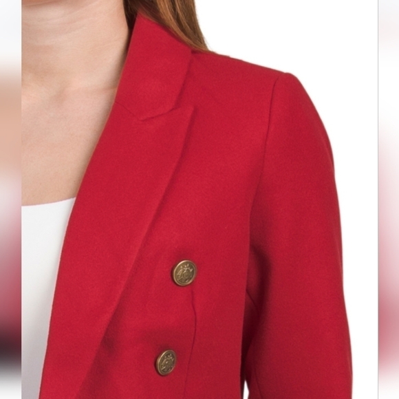 jules & Leopold Double Breasted Crimson Blazer - Picture 4 of 17